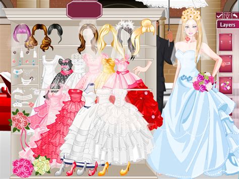 Enjoy dress up games, makeup games, nail art games, barbie games and hairstyle games if you're in the mood for a new look Barbie bride dressup | Bride dress up, Game dresses ...