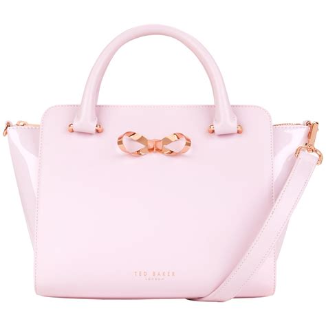 Ted Baker Paiton Bow Leather Tote Bag In Pink Pale Pink Lyst