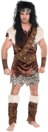 Deluxe Cave Man Fancy Dress Mens Neanderthal Caveman Prehistoric Adult