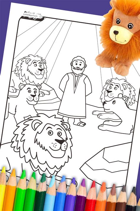 Kids Coloring Pages Brave Like Daniel Instant Download Daniel In