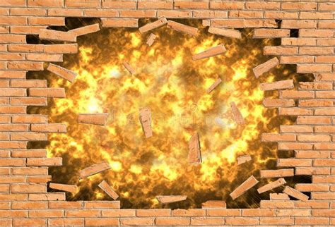 Explosion Of A Wall Stock Photo Image Of Damage Fracture 35056520