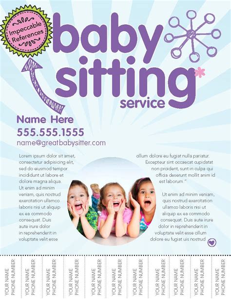 Design A Flyer For Female Babysitter Freelancer