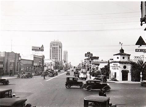 Corner Wilshire Blvd And La Brea Ave Los Angeles December 1932