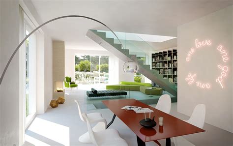 Contemporary Colorful Living Space Interior Design Ideas