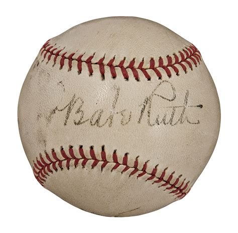 Lot Detail Babe Ruth Single Signed Baseball Psa Dna Ex Mt