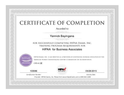Welcome to prohipaa | hipaa training course. HIPAA Training Certificate