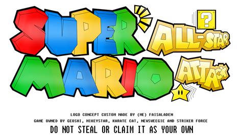 Super Mario All Star Attack Fan Game Logo By Faisaladen On Deviantart
