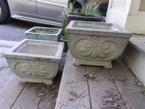 Pair of Vintage Concrete Square Top by FrontPorchFurniture on Etsy, $80
