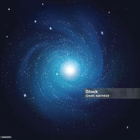 Galaksi Dengan Bintangbintang Di Ruang Angkasa Ilustrasi Stok Unduh