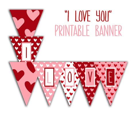 I Love You Banner Valentine Banner Valentines Day Banner Etsy España