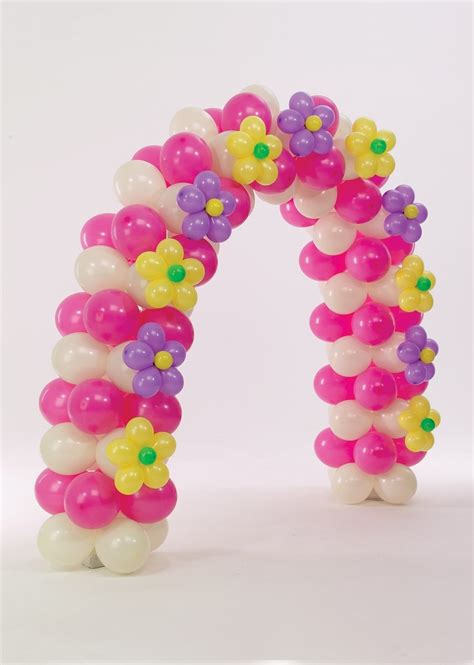 Pretty Balloon Arch With Balloon Flowers