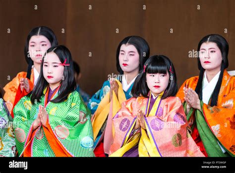 Special Play Staged At The Yasaka Shinto Shrine In Kyoto For Shogatsu