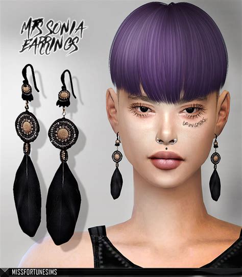 Soleilzion Sims Missfortunesims Mfs Sonia Earrings 100 New