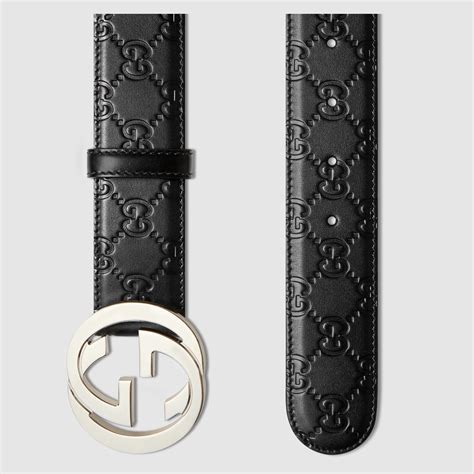 All Black Leather Gucci Belt