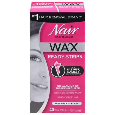 Save On Nair Hair Remover Wax Ready Strips For Face And Bikini Order