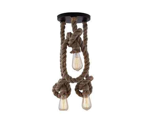 Rope Knot Pendant Lamp Triple Light Fashion Rap
