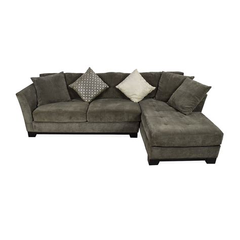 50 Off Macys Macys Gray Sectional Couch With Chaise Sofas