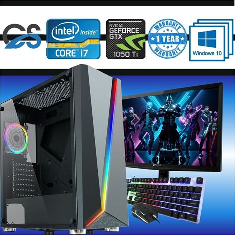 Fast Gaming Pc Computer Bundle Intel Quad Core I7 16gb 1tb 4gb