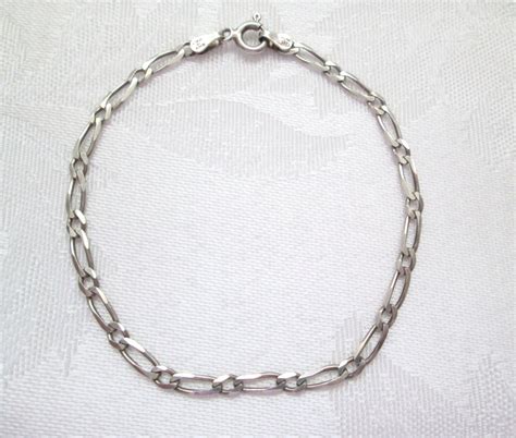 Vintage Milor Italian 925 Silver Link Chain Bracelet 7 Inch Sterling