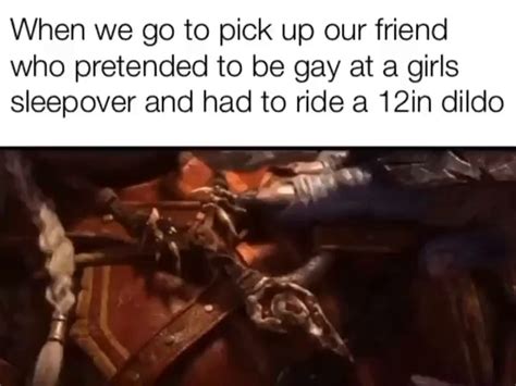 When We Go To Pick Up Our Friend Who Pretended To Be Gay At A Girls Sleepover And Had To Ride A