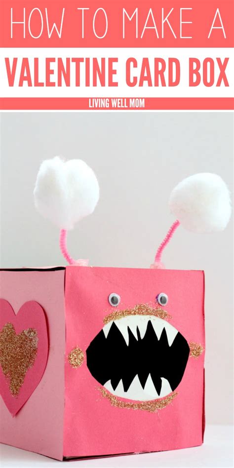 Make an adorable valentine card holder for a kid's classroom valentine exchange in under an hour. "Love Bites" Valentine Card Box