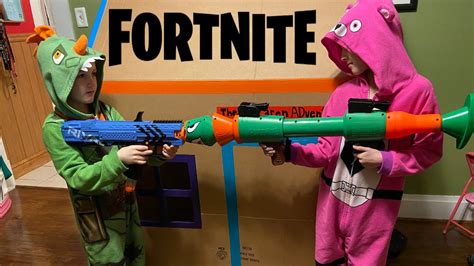 Fortnite In Real Life Box Fort Hideout Nerf Gun Battle Royale Youtube