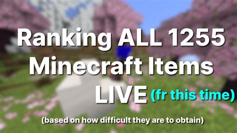 Ranking All Minecraft Items Live Part 2 Youtube