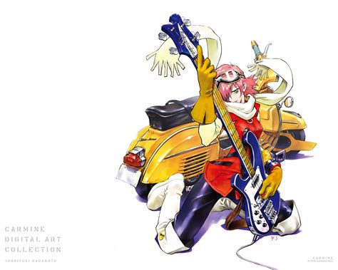 Sadamoto Yoshiyuki Flcl Haruhara Haruko Guitar Wallpaper 85905