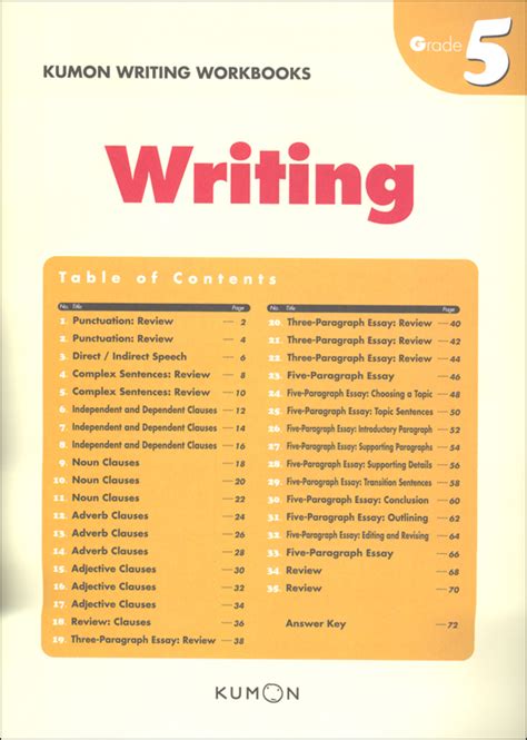 Kumon Writing Workbook Grade 5 Kumon Publishers 9781935800613