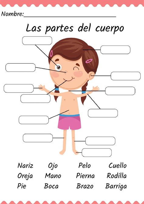 Ejercicio Online De Partes Del Cuerpo Para A1