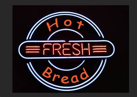 Custom Hot Fresh Bread Neon Sign Real Neon Light Custom Neon Signs