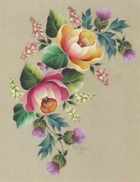 Tolepainting Folk Art Flowers Tole Painting Patterns Decorative