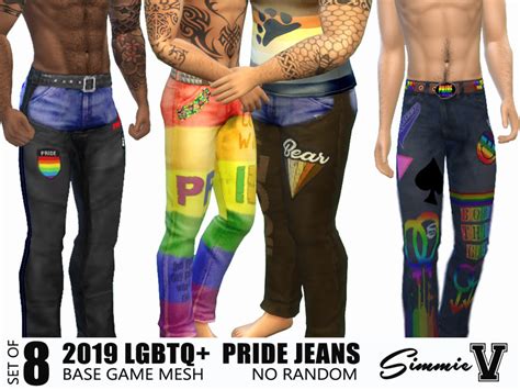 The Sims Resource Simmiev Lgbtq Pride Jeans