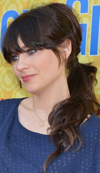 Zooey Deschanel Ponytail Ponytail Low Ponytail Hair Styles