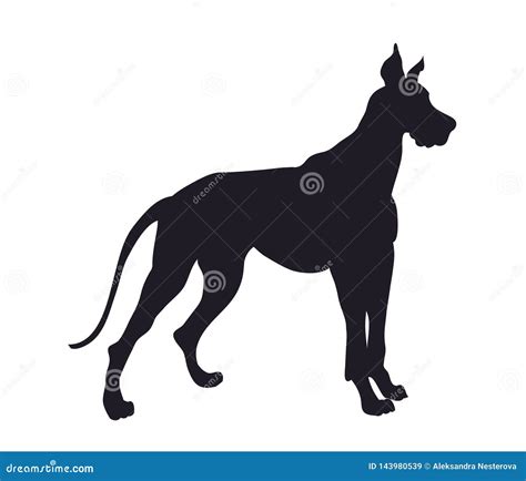 Dog Stands Silhouette Vector Stock Vector Illustration Of Clip