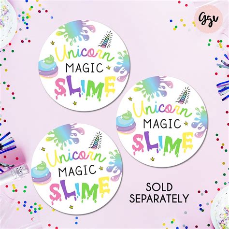 Slime Station Sign Printable Slime Party Decor Glitter Etsy