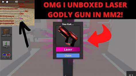 Omg I Unboxed Laser Godly Gun In New Mm2 Update September 20w0