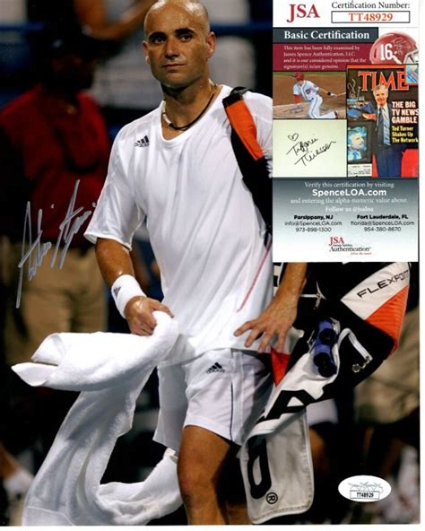 Andre Agassi Signed Tennis 8x10 Photo Beckett Bas Etsy