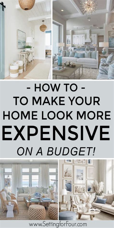 Inexpensive Ways To Make Your Home Look Expensive Setting For Four