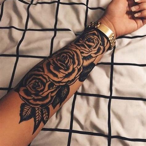 The gorgeous pink rose and the iridescent jewel makes this tattoo fit for a queen. 40 Stunning Rose Sleeve Tattoos - Flower Tattoo Ideas