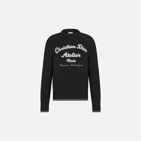 Christian Dior Atelier Sweater Black Wool Jersey Store 1 High