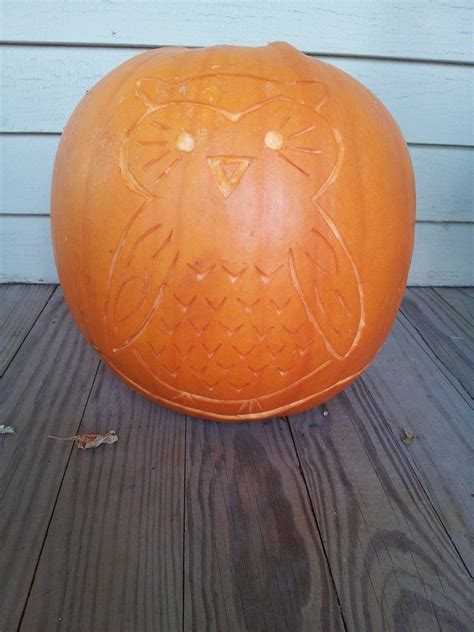 Pumpkin Carving Idea Owl That I Saw On Here But I Changed It S Little