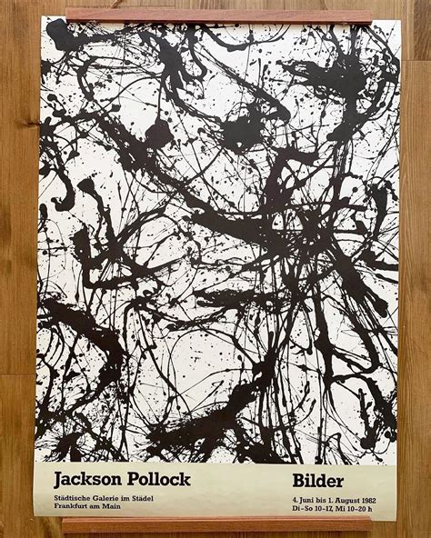 Jackson Pollock Vintage Exhibition Poster Featuring An Artwork Using