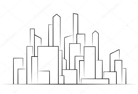 Vectores Siluetas De Edificios Vector De Siluetas De Edificios De La