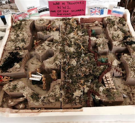 Ww1 Trenches By Delina History Projects Crafts Ww1 Display
