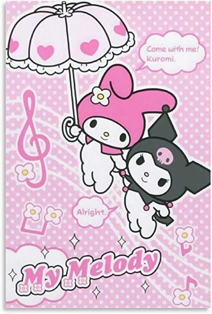 Sanrio Kuromi And My Melody Canvas Art Poster And Wall Art Picture