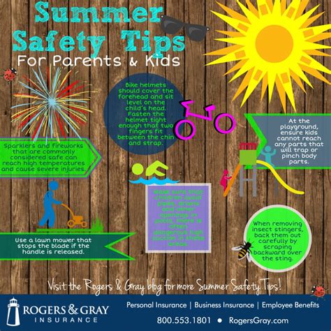 Summer Safety Tips For Families Infographic Rogersgray