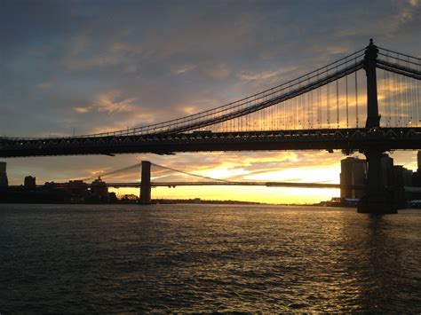 Brooklyn And Manhattan Bay Bridge Landmarks Travel