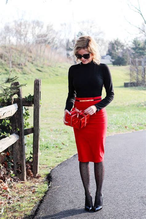 the most wonderful time of the year red skirt outfits