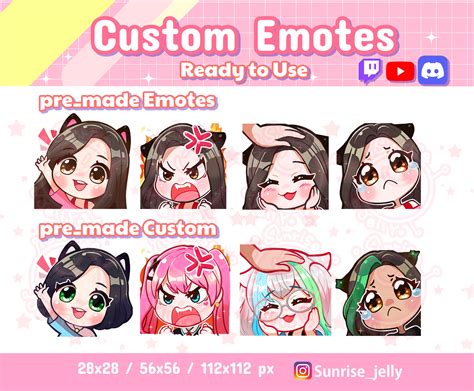 Custom Emotes Twitch Emoji For Streamer Twitch Discord Etsy